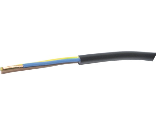 Câble d'appareil TLDR 3x0.75 mm² noir 5 m Câble électrique multiconducteur