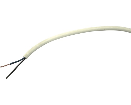 Câble électrique TD 2x1 mm2 blanc Eca (au mètre)