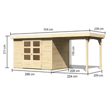 Dimensions d''un abri de jardin en bois avec carport