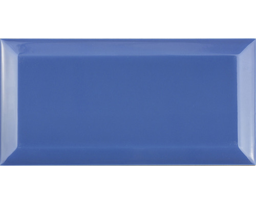 Metro-Fliese mit Facette blau 10x20 cm