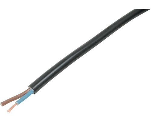 Câble électrique TD 2x1 mm2 noir Eca (au mètre)