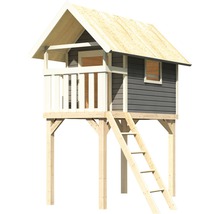 Maison de jeu en bois sur pilotis avec échelle