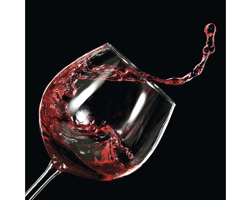 Photo sous verre Red Wine V, 20x20 cm