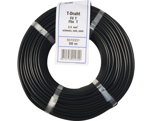 T-Draht 2,5 mm2 schwarz 50 m