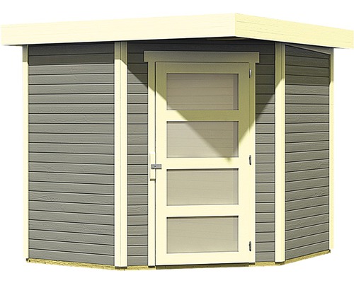 Abri de jardin en bois avec porte et fenêtres