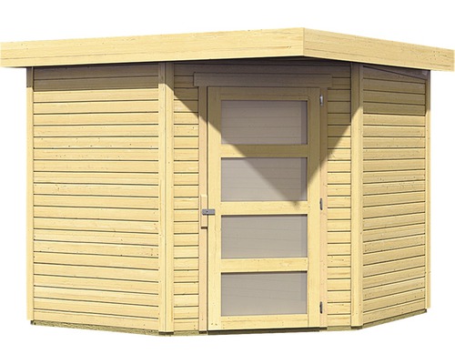 Abri de jardin en bois avec porte et fenêtres