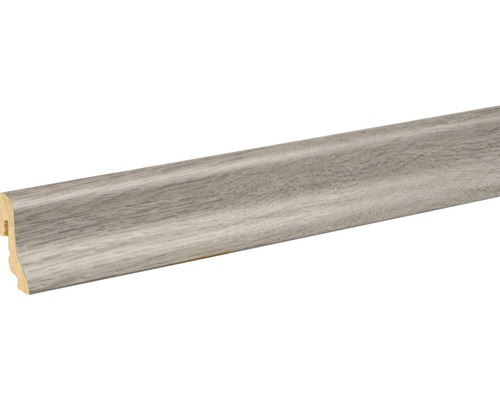 SKANDOR Sockelleiste Esche grau FOES051 FU18L 18,5 x 38,5 x 2400 mm Sockelleiste aus Holz