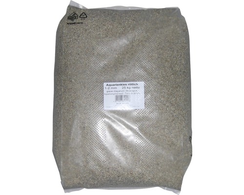 Sac de gravier pour aquarium, granulométrie de 1 à 2 mm, 25 kg