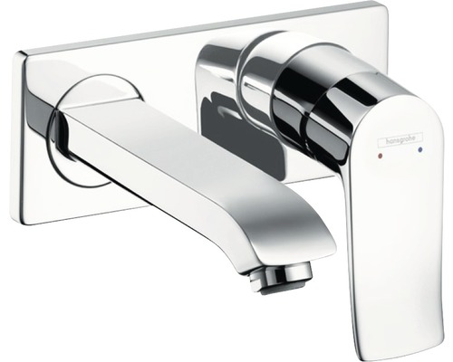 Mitigeur de lavabo encastré hansgrohe Metris 31085000 chrome sans corps de base encastré