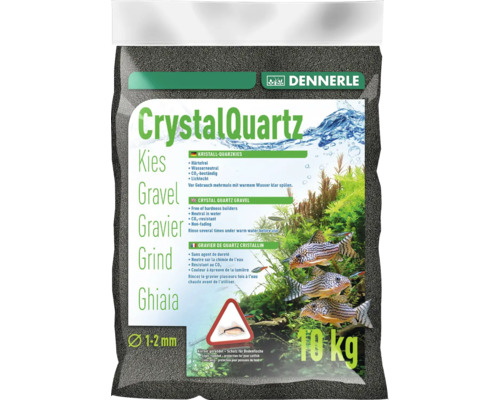 Kristall-Quarzkies Dennerle 10kg, diamantschwarz Kristall-Quarzkies Dennerle 10kg, diamantschwarz