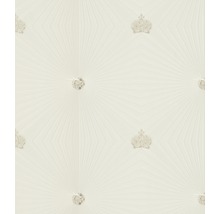 Papier peint avec motif de couronnes et de losanges