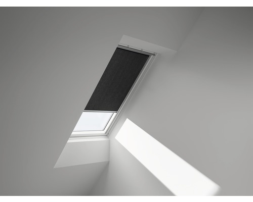 Store tamisant VELUX noir uni à commande manuelle cadre aluminium RFL SK06 4069S