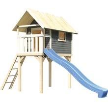 Maisonnette avec toboggan et échelle pour le jardin