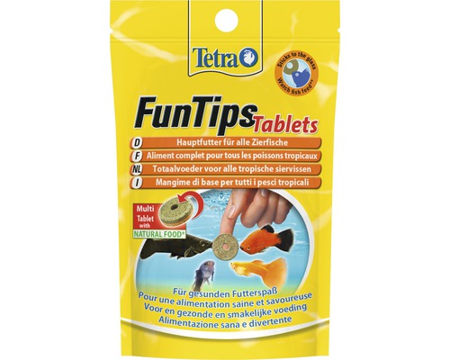 Nourriture en tablettes Tetra FunTips, 20 pastilles