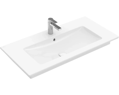 Vasque pour meuble Villeroy & Boch Venticello 80 cm blanc avec revêtement 41048R1 Lavabo avec robinet pour la salle de bain