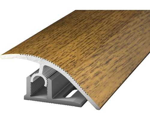 Anpassungsprofil PROFI-TEC MASTER Alu eiche dunkel 47x900 mm Übergangsprofil aus Aluminium mit Holzdekor