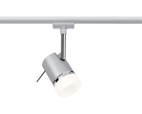 Spot LED argenté pour système de rails