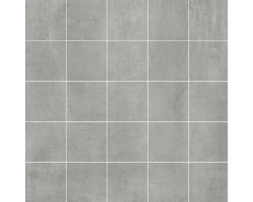 Mosaïque en grès cérame Smot grey 30x30 cm