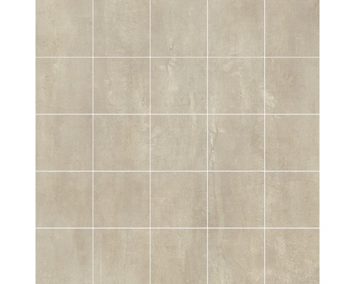 Mosaïque en grès cérame Smot beige 30x30 cm