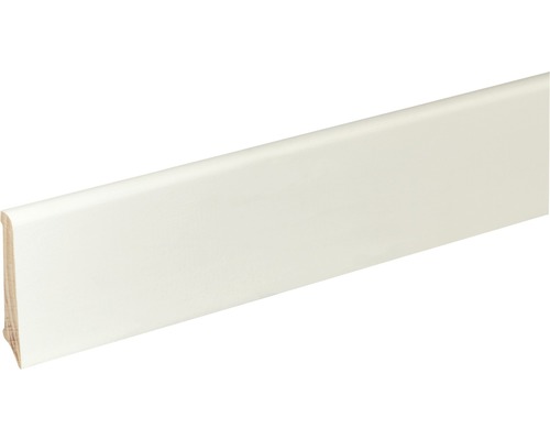 Plinthe S601 hêtre blanc vernis massif 12x60x2400 mm