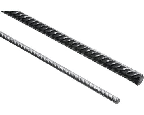 Zwei Betonstahl Stäbe mit gerippter Oberfläche