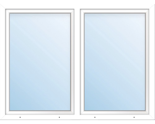 Doppelfenster mit Rahmen