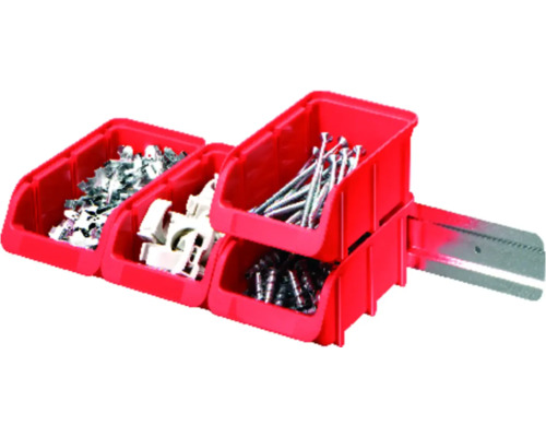 Boîtes d''étagère avec vis et petites pièces pour le rangement