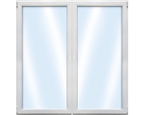 Porte-fenêtre 2 battants Plastique ARON Basic blanc 1250x1900 mm 2x verres de sécurité trempés