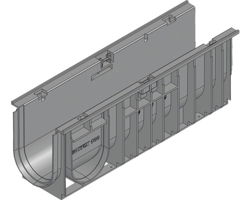 RECYFIX STANDARD 100 partie inférieure de gouttière plastique type 01005