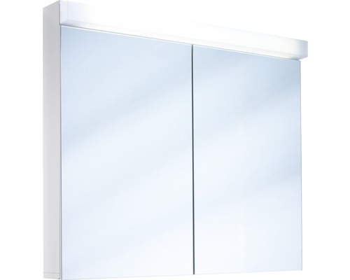 Armoire de toilette Schneider Spiegelschränke LOWLINE 90 cm blanc 2 porte LED