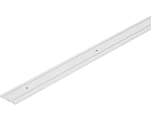 Doppellauf- und Führungsprofil SlideLine 55, weiss, 2000 mm Gardinenschiene aus Kunststoff mit Bohrlöchern