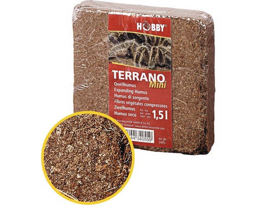 Bloc de substrat HOBBY Terrano humus gonflant 1,5 l Hobby Terrano Mini Quellhumus Bloc de 1,5 litre