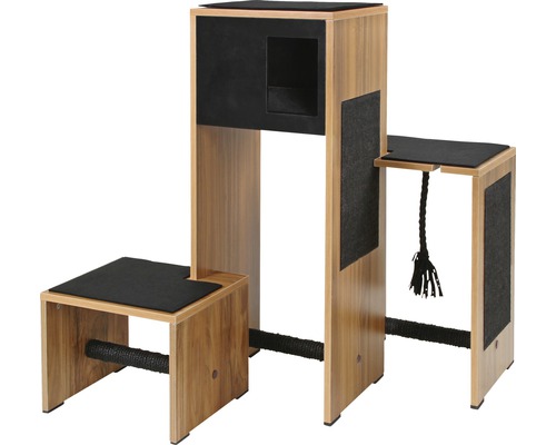 Katzenkratzbaum mit Schlafhöhle, Liegeflächen und Kratzstamm