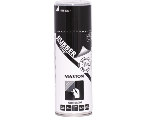 Maston Film à pulvériser RUBBERcomp noir 400 ml Spray de revêtement en caoutchouc Maston Rubbercomp