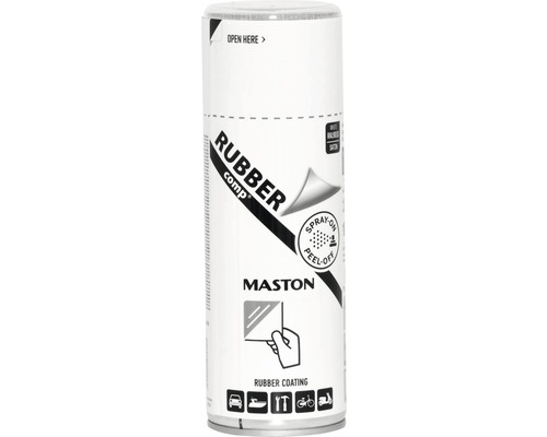 Maston Film à pulvériser RUBBERcomp blanc 400 ml Bombe aérosol de revêtement en caoutchouc amovible de Maston