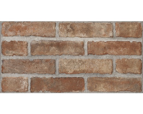 Wandfliese Brick rot 31x62 cm