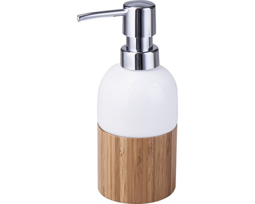 Seifenspender aus Keramik und Bambus