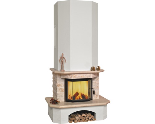 Kaminbausatz Hark Aspen Marmor classico-beige 8 kW