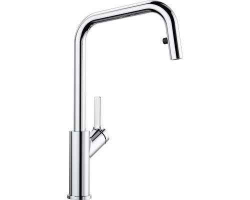 Robinetterie de cuisine haute pression Blanco JURENA-S chrome galvanisé 520765 Robinet de cuisine en métal avec mitigeur monocommande