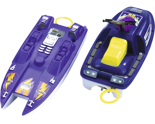 Bateau à moteur et jet ski jouets en plastique