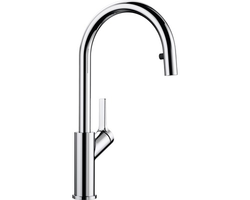 Robinetterie de cuisine haute pression Blanco CARENA-S chrome galvanisé 520767 Robinet de cuisine avec col de cygne