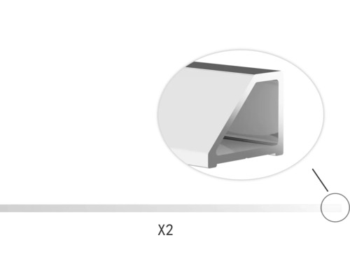 Deux profilés en aluminium
