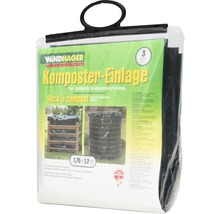 Windhager Sacs à compost, 1,75 x 1,2 mètre, pack de trois pour un compostage propre