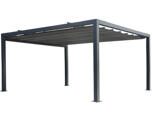Pergola autoportante avec toit à lamelles réglables pour le jardin