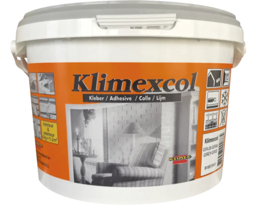Colle à dispersion Klimex Col 4 kg Seau de colle Klimexcol pour intérieur et extérieur