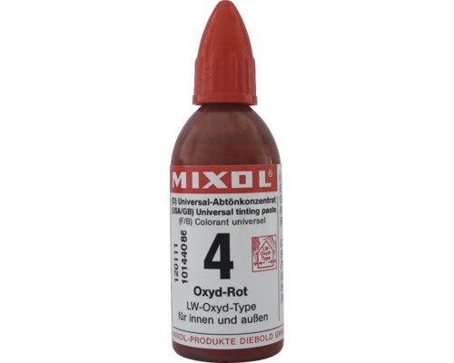 Pâte colorante universelle Mixol oxyde rouge pour teinter les peintures
