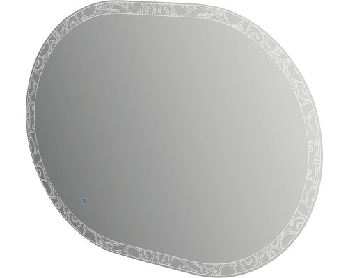 Miroir à LED 100x75 cm avec fonction tactile IP 44 (protégé contre les corps étrangers et les projections d’eau)