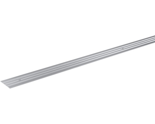 Barre de seuil Skandor argent anodisé perforé 2x29,5x2.700 mm Profilé de transition en aluminium avec vis