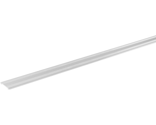 Barre de seuil Skandor argenté anodisé autocollant 2x28x2700 mm Profilé de guidage de câbles en plastique