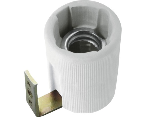 Keramische Fassung HLDR-E14-F E27-Lampenfassung aus Porzellan mit Montagewinkel